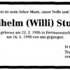 Sturm Wilhelm 1926-1990 Todesanzeige